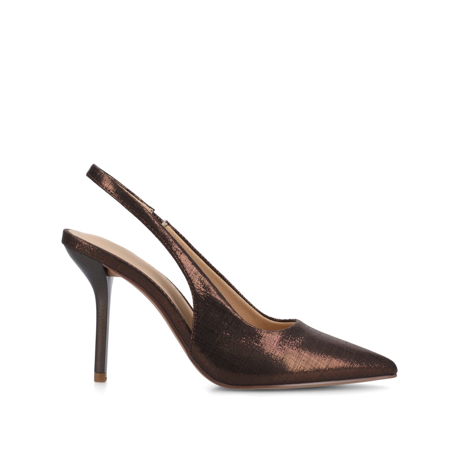 ELENNEY SLINGBACK STILETTO HEELS IN STATEMENT - Chocolate
