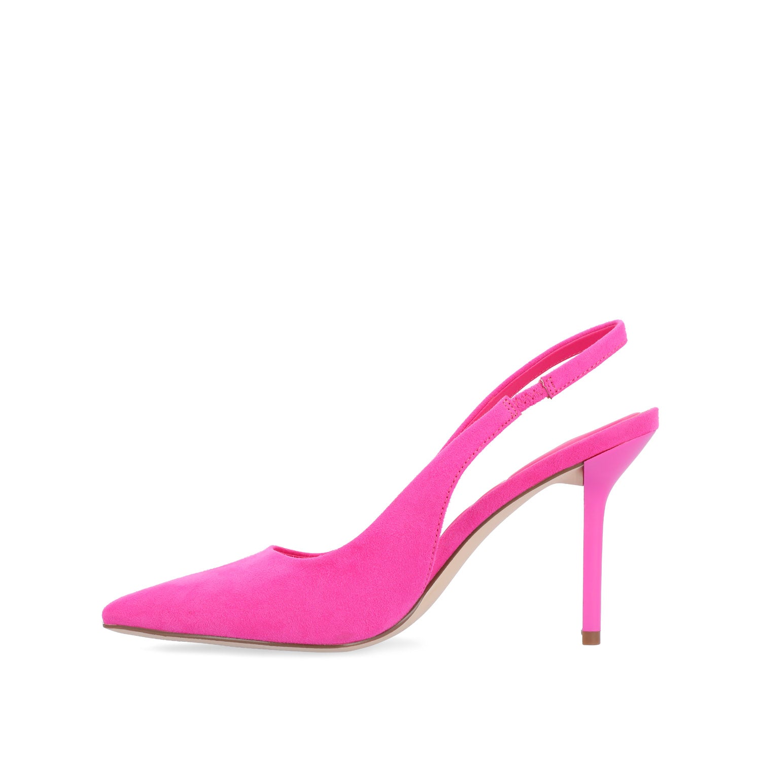 ELENNEY STILETTO HEELS IN WIDE - Fuchsia Faux Suede
