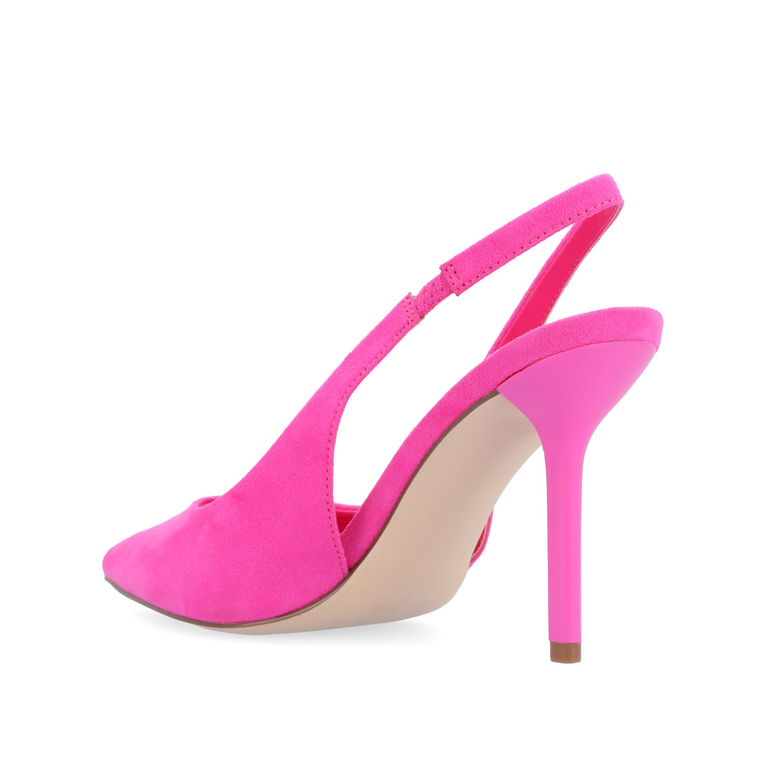 ELENNEY STILETTO HEELS IN WIDE - Fuchsia Faux Suede