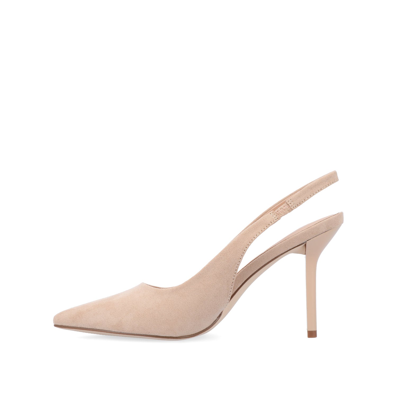 ELENNEY SLINGBACK STILETTO HEELS - Nude Suede