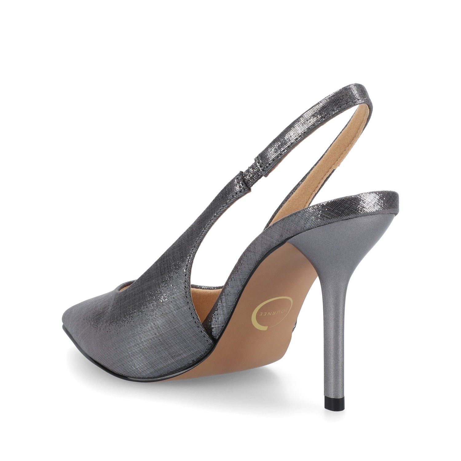 ELENNEY SLINGBACK STILETTO HEELS IN STATEMENT IN WIDE - Pewter