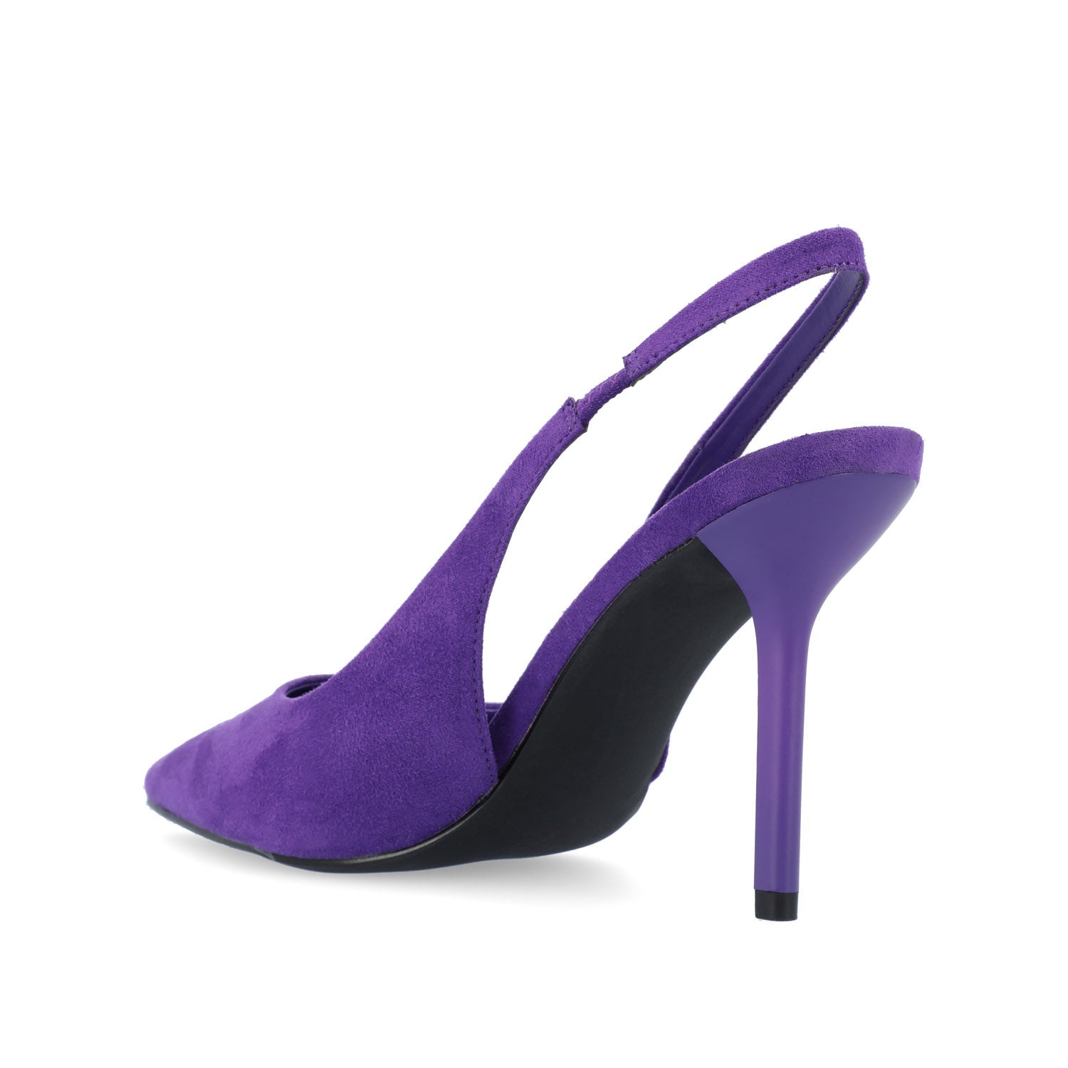 ELENNEY STILETTO HEELS IN WIDE - Purple Faux Suede
