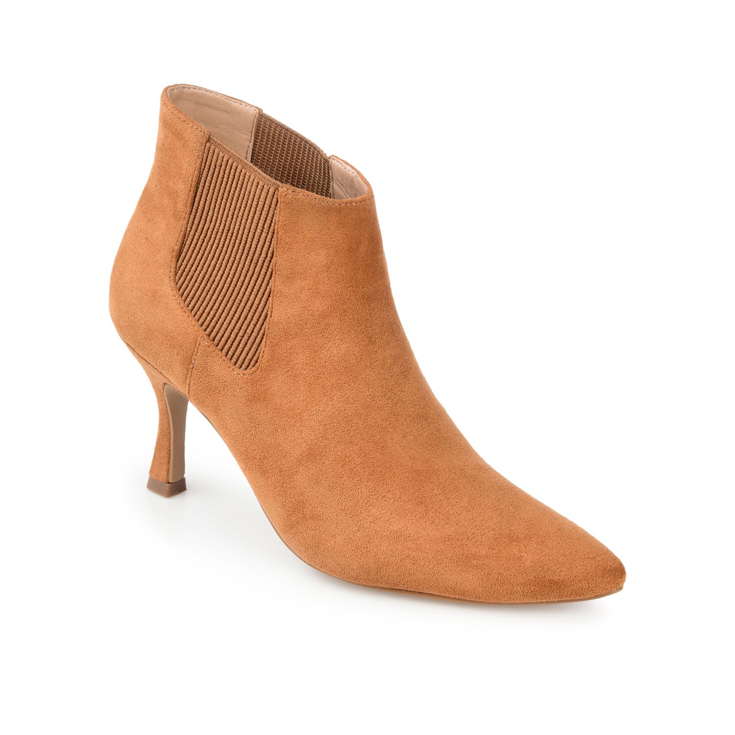 ELITTA CHELSEA BOOTIES IN FAUX SUEDE - Cognac