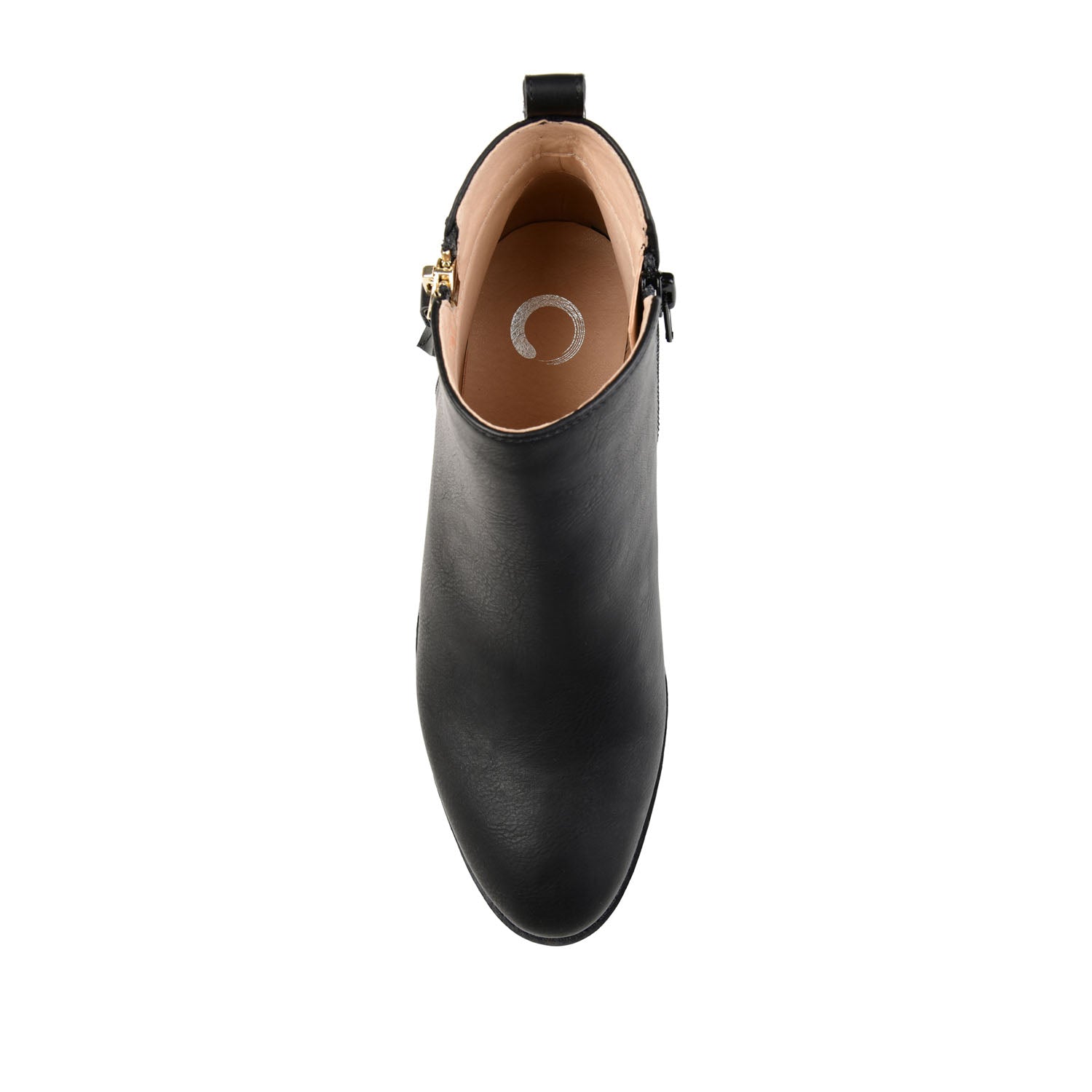 ELLIS ZIP UP VEGAN LEATHER BOOTIES IN WIDE