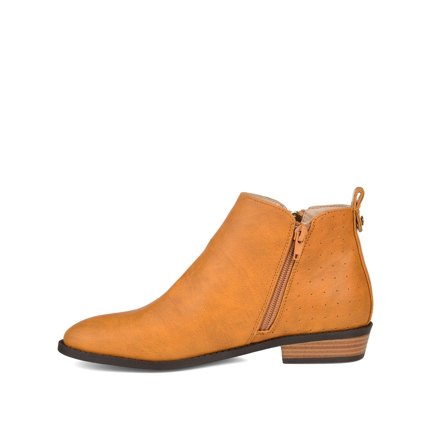 ELLIS ZIP UP BOOTIE IN VEGAN LEATHER