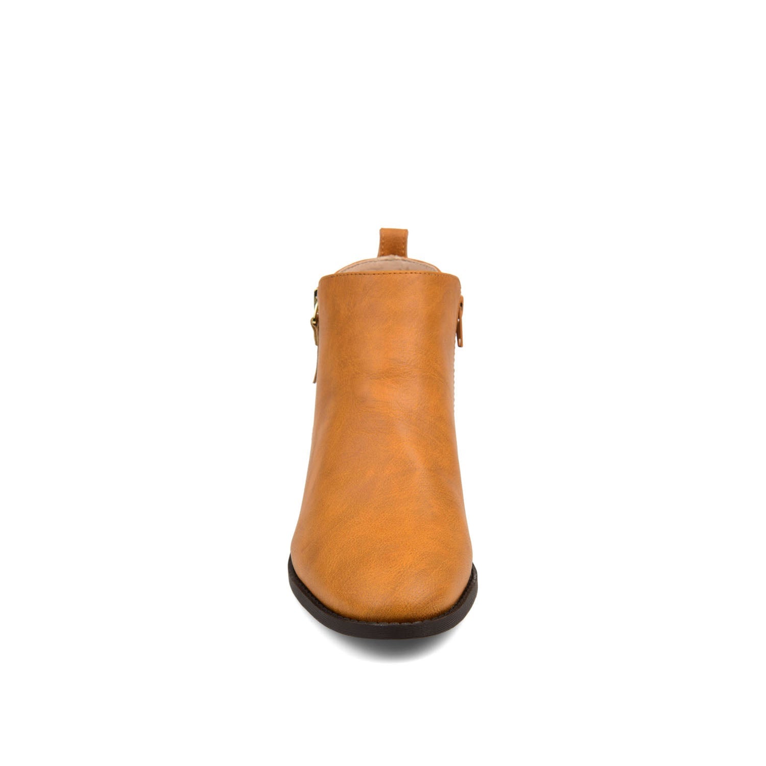 ELLIS ZIP UP BOOTIE IN VEGAN LEATHER - Mustard