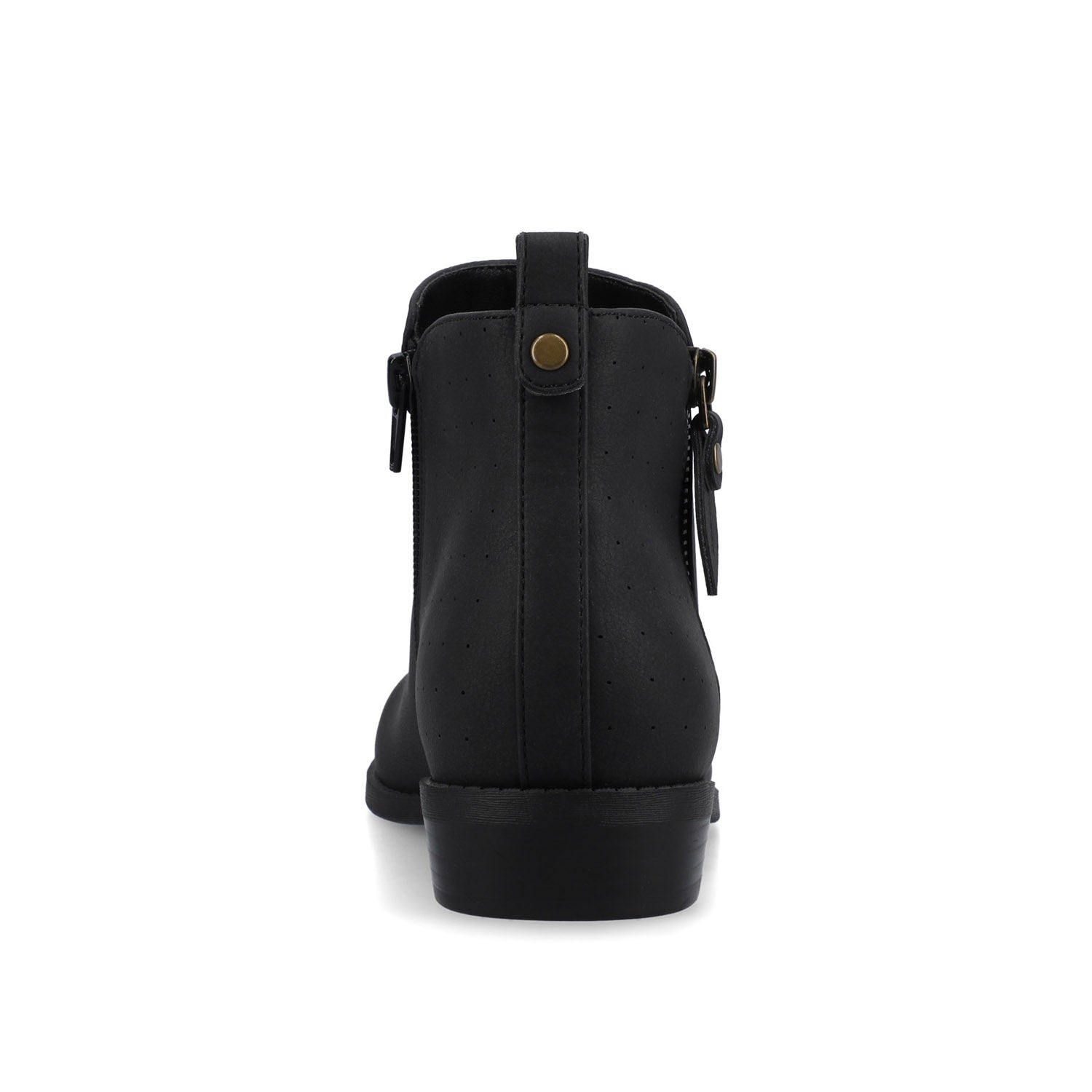 ELLIS ZIP UP BOOTIE IN VEGAN LEATHER - Vintage Black