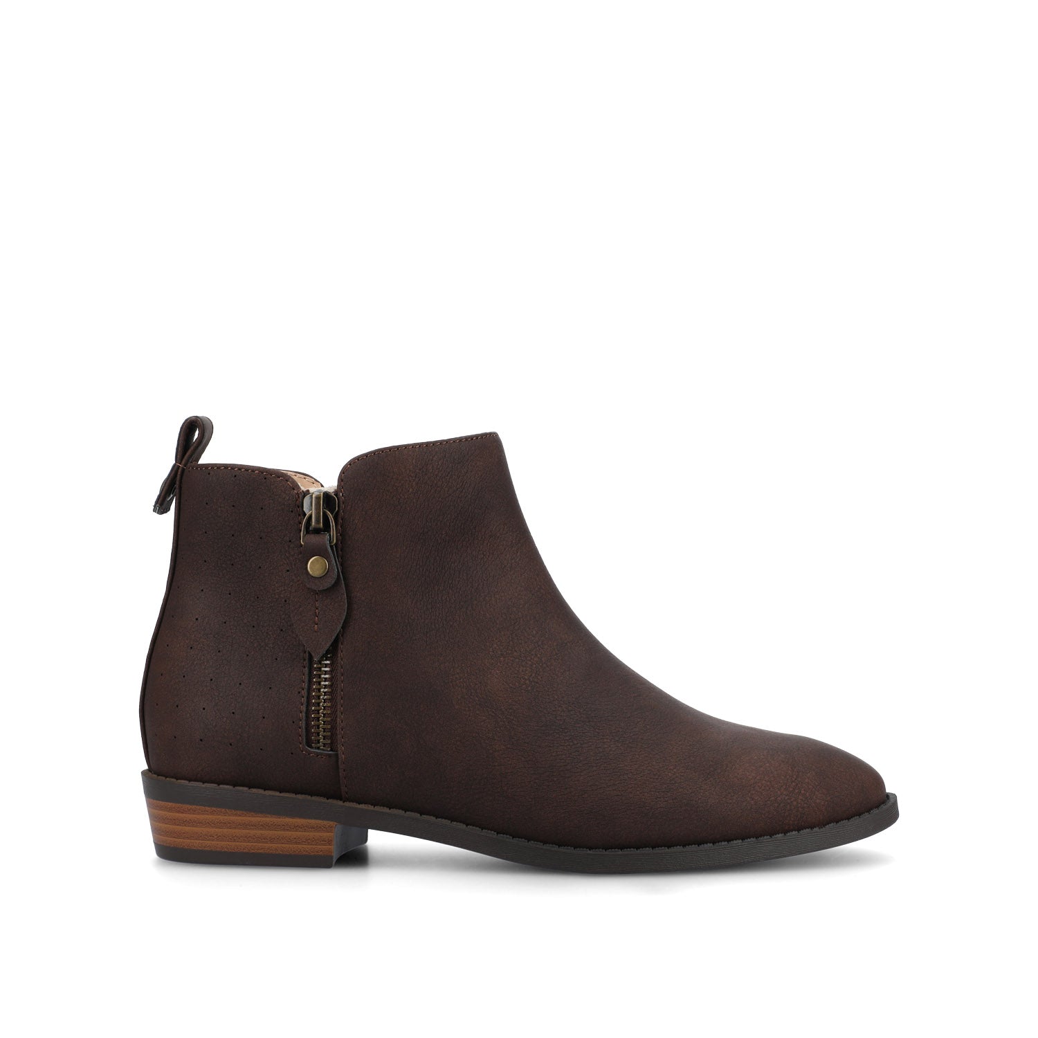 ELLIS ZIP UP FAUX LEATHER BOOTIES IN WIDE