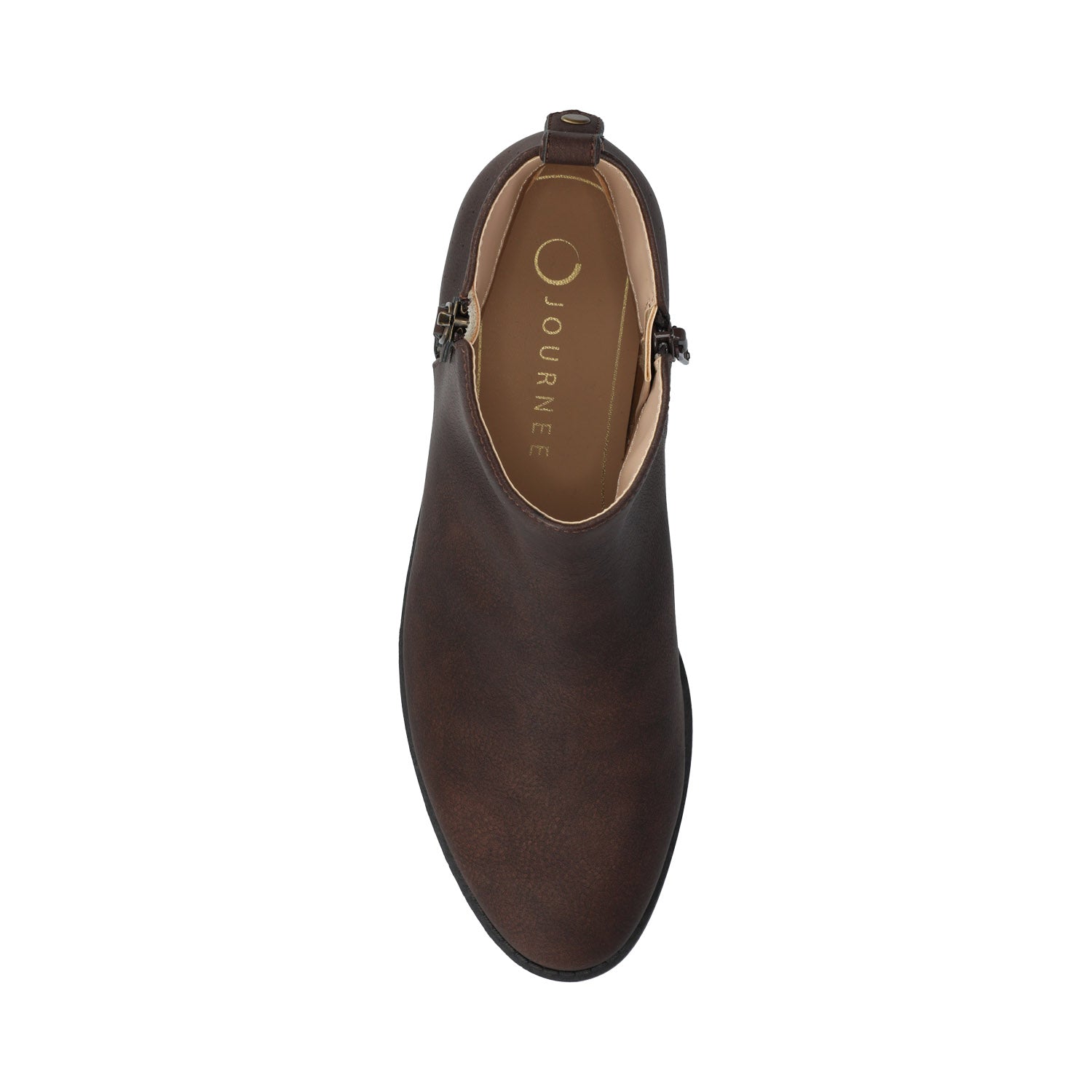 ELLIS ZIP UP FAUX LEATHER BOOTIES IN WIDE