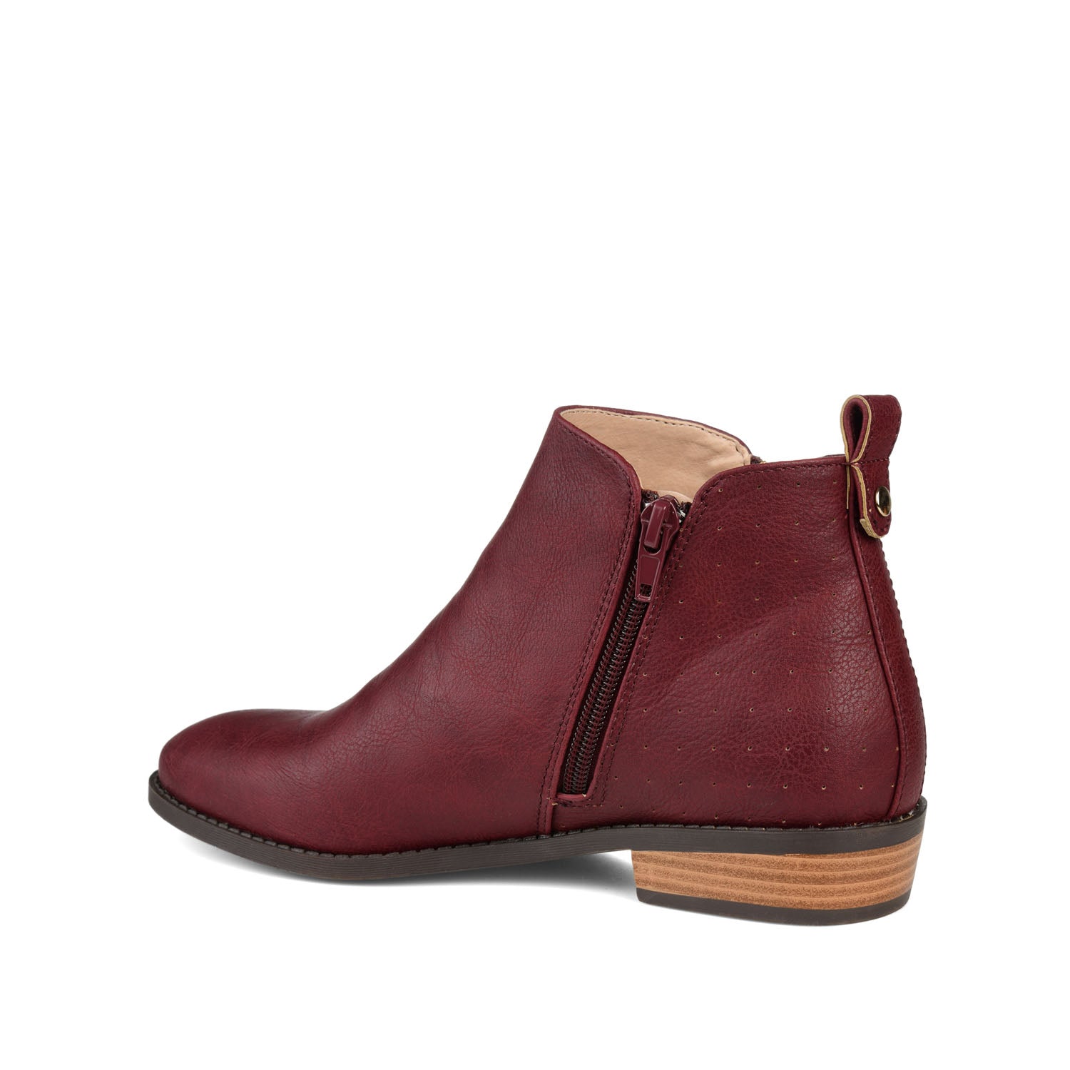 ELLIS ZIP UP BOOTIE IN VEGAN LEATHER