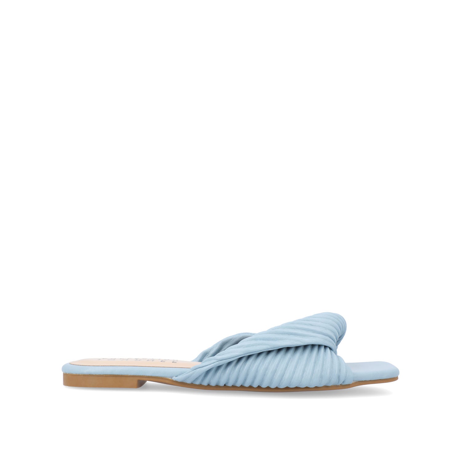 EMALYNN SLIDE SANDALS IN VEGAN LEATHER - Blue PU