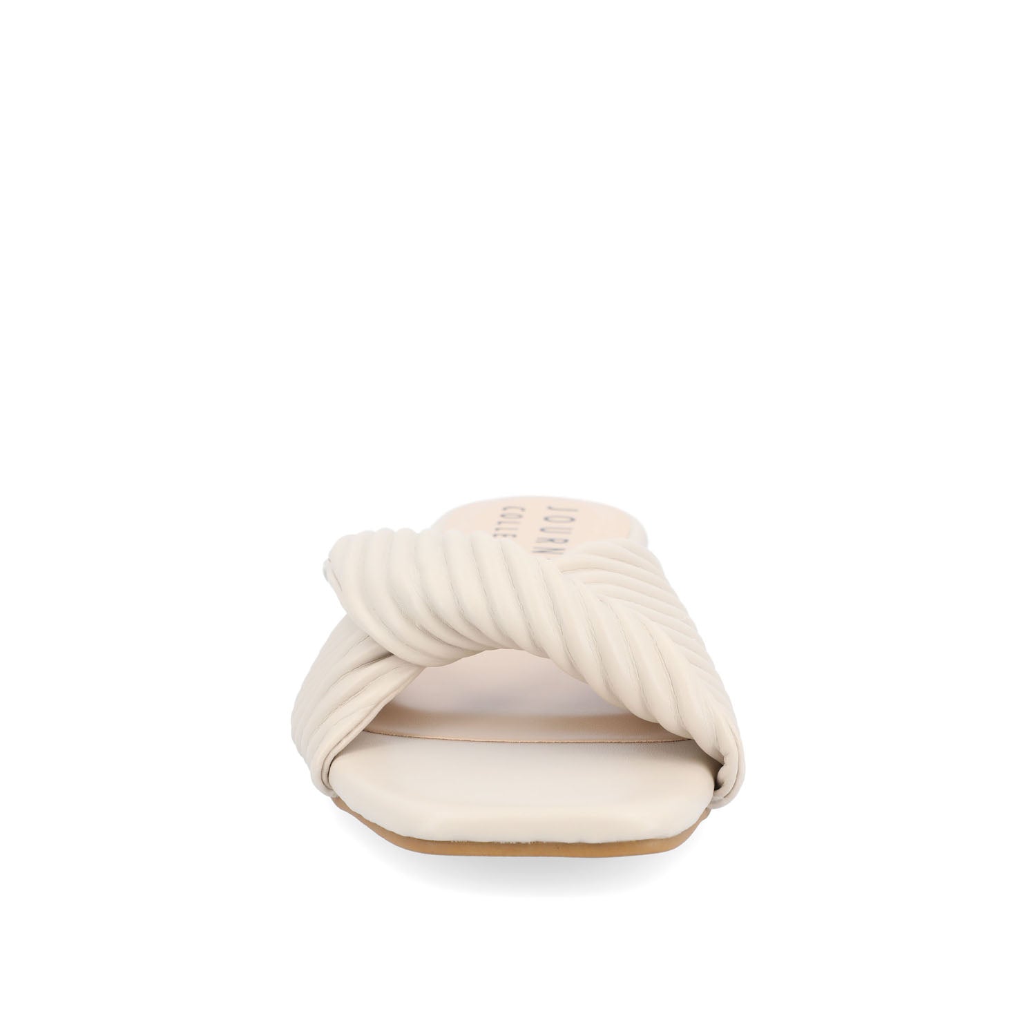 EMALYNN SLIDE SANDALS IN VEGAN LEATHER - Sand PU