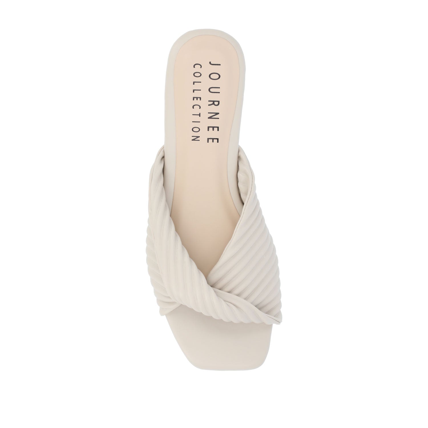 EMALYNN SLIDE SANDALS IN VEGAN LEATHER - Sand PU