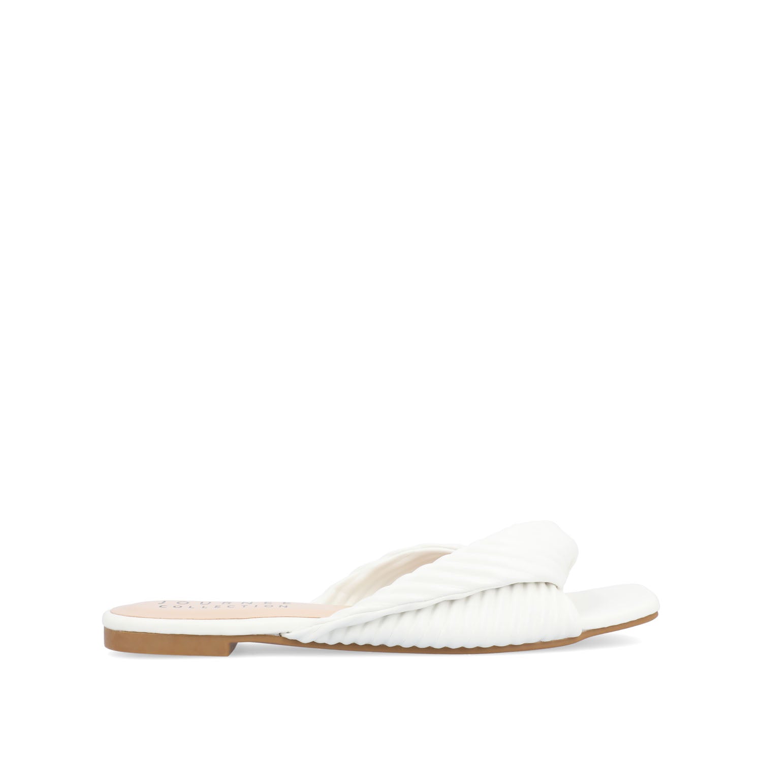 EMALYNN SLIDE SANDALS IN VEGAN LEATHER - White PU