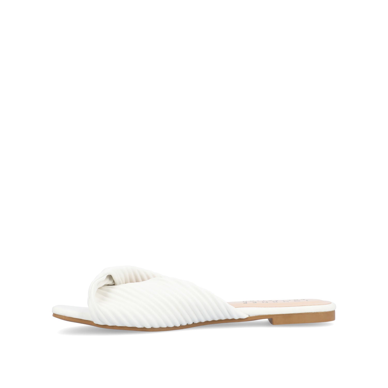 EMALYNN SLIDE SANDALS IN VEGAN LEATHER - White PU