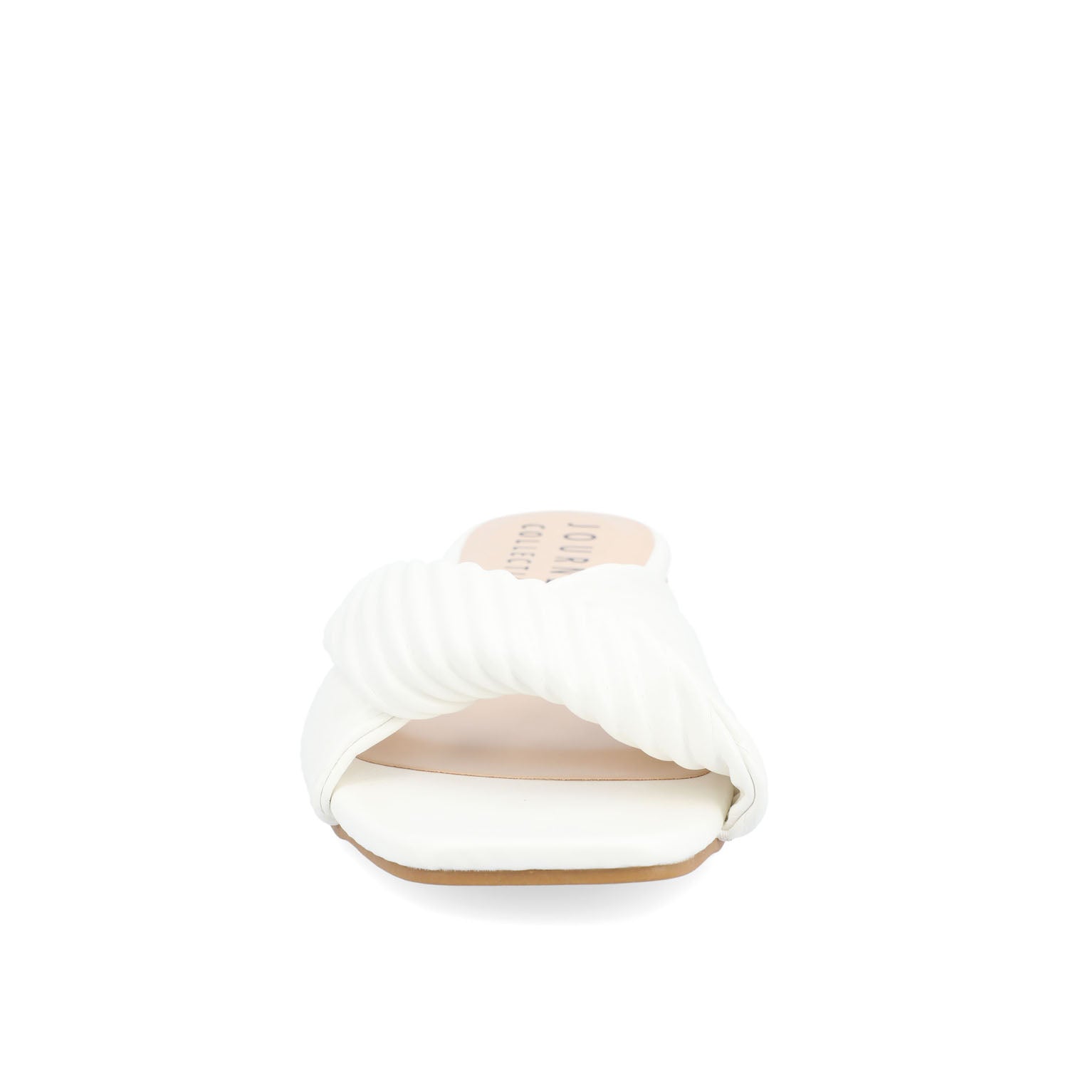 EMALYNN SLIDE SANDALS IN VEGAN LEATHER - White PU