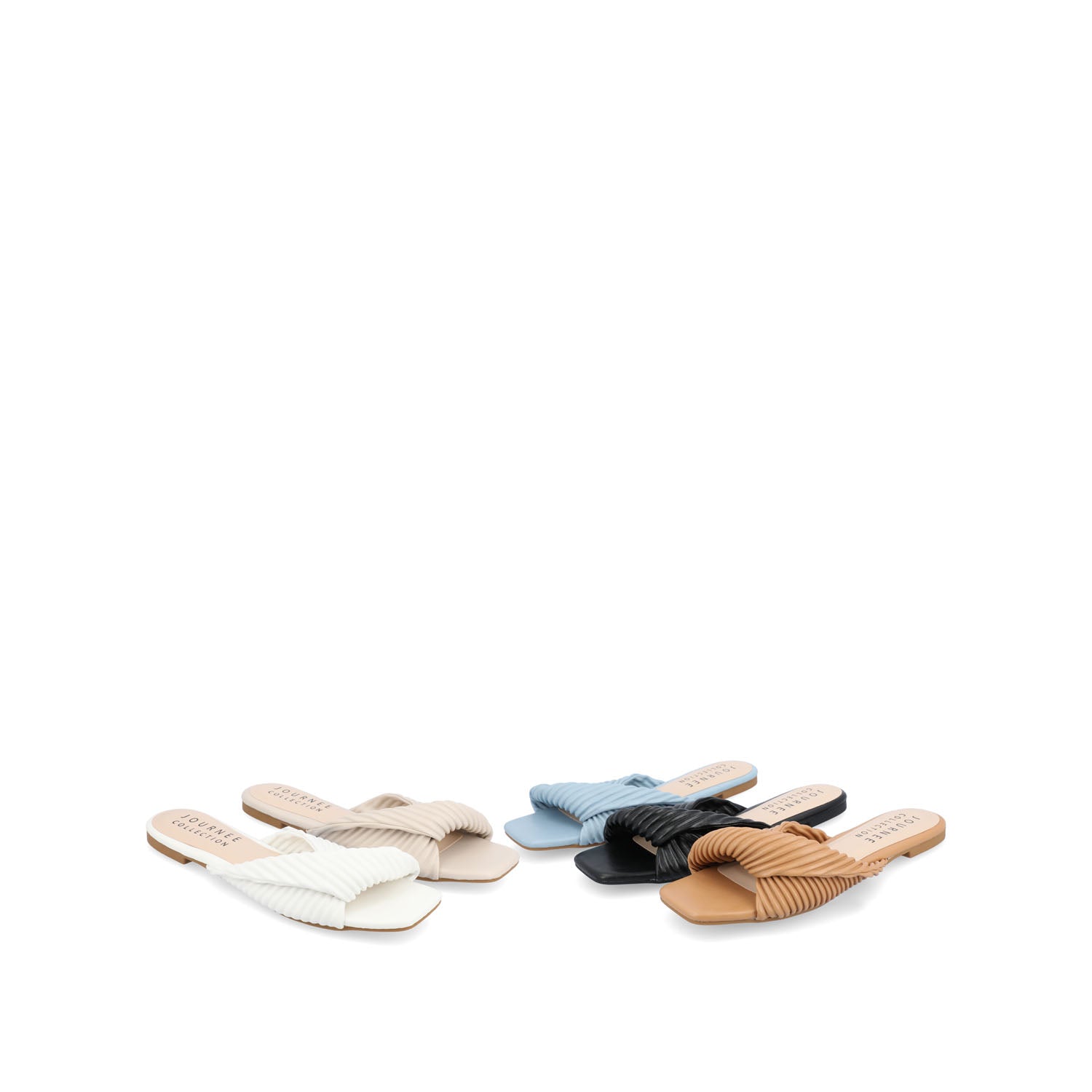 EMALYNN SLIDE SANDALS IN VEGAN LEATHER