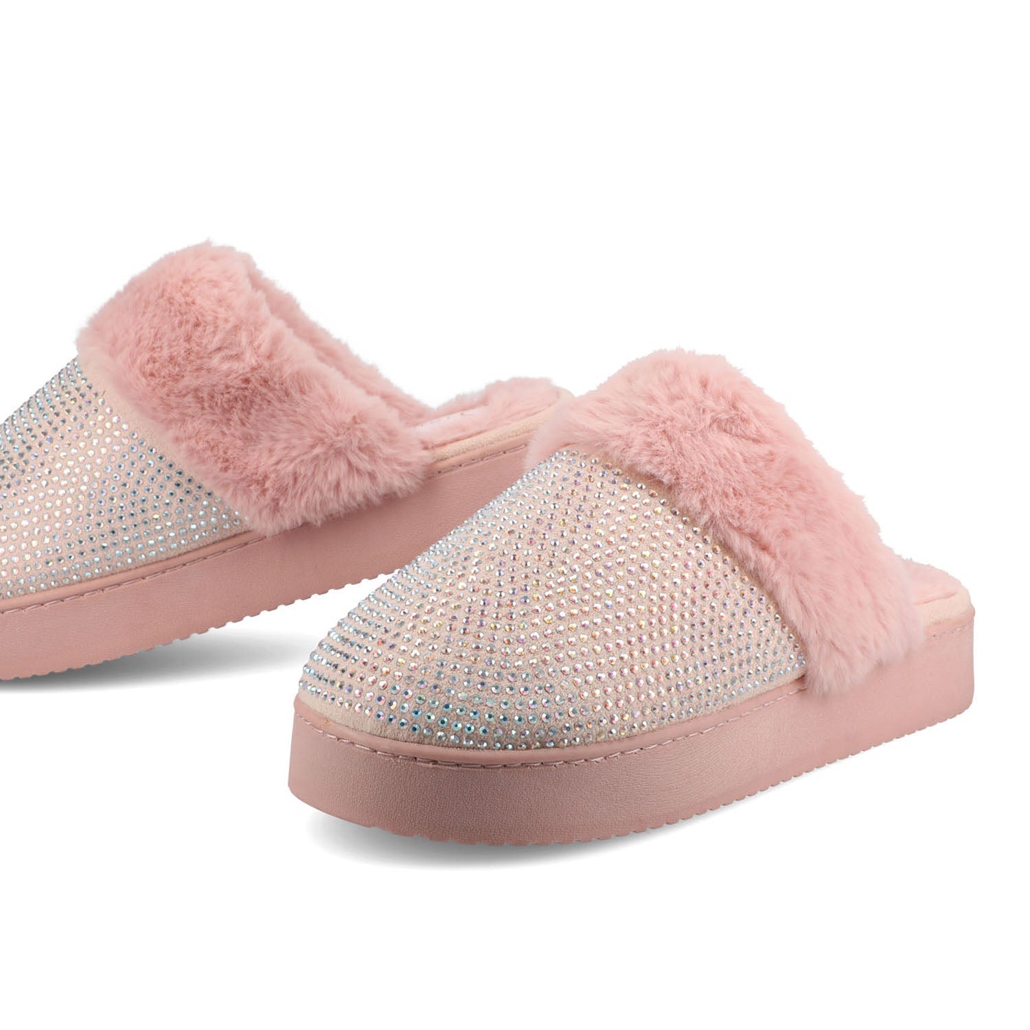 EMMBER SLIPPERS IN FAUX SUEDE - Pink