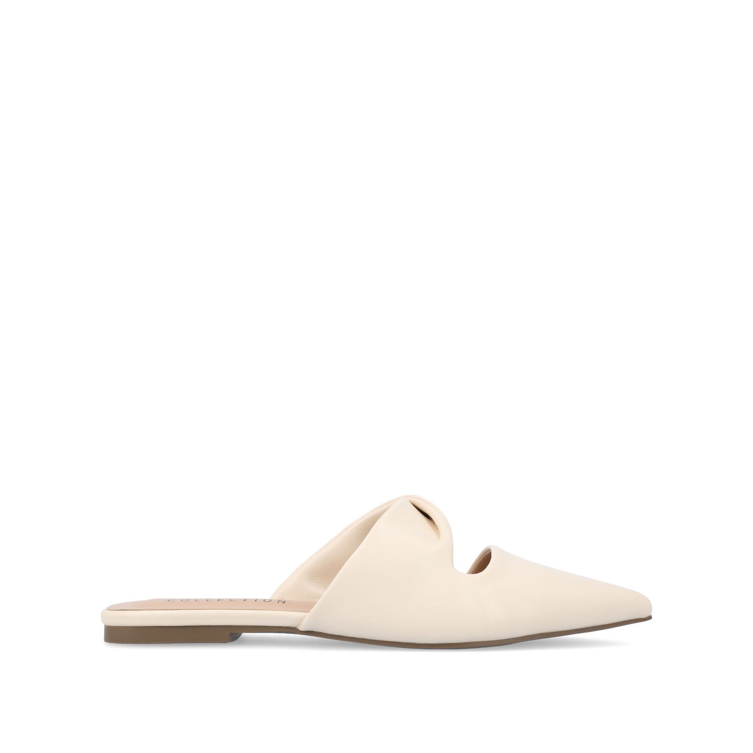 ENNISS MULE FLATS IN VEGAN LEATHER - Bone