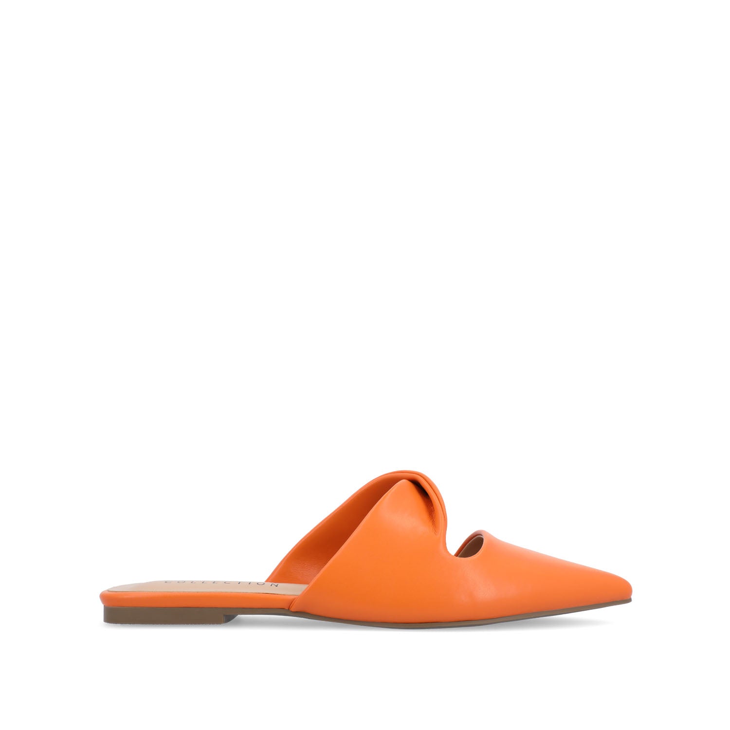 ENNISS MULE FLATS IN VEGAN LEATHER - Orange