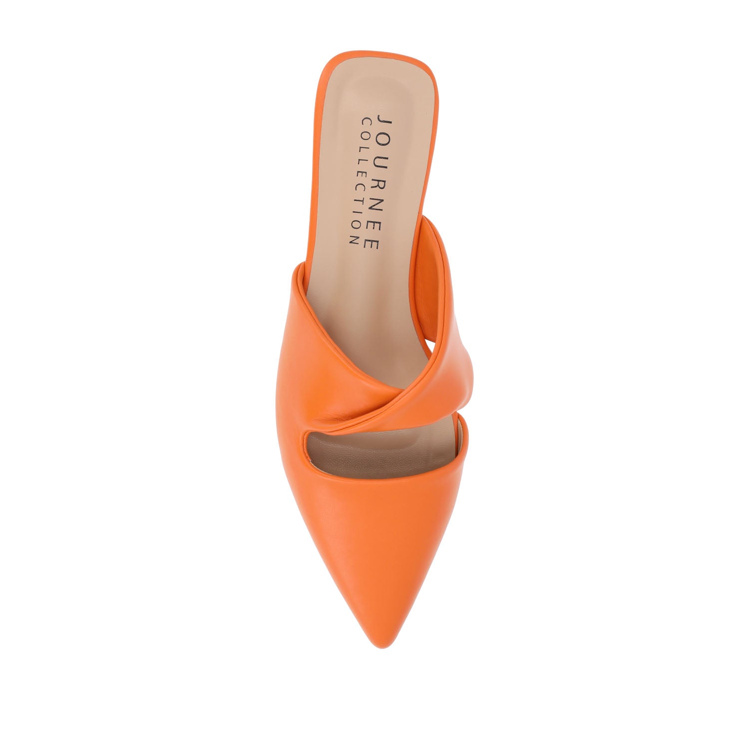 ENNISS MULE FLATS IN VEGAN LEATHER - Orange