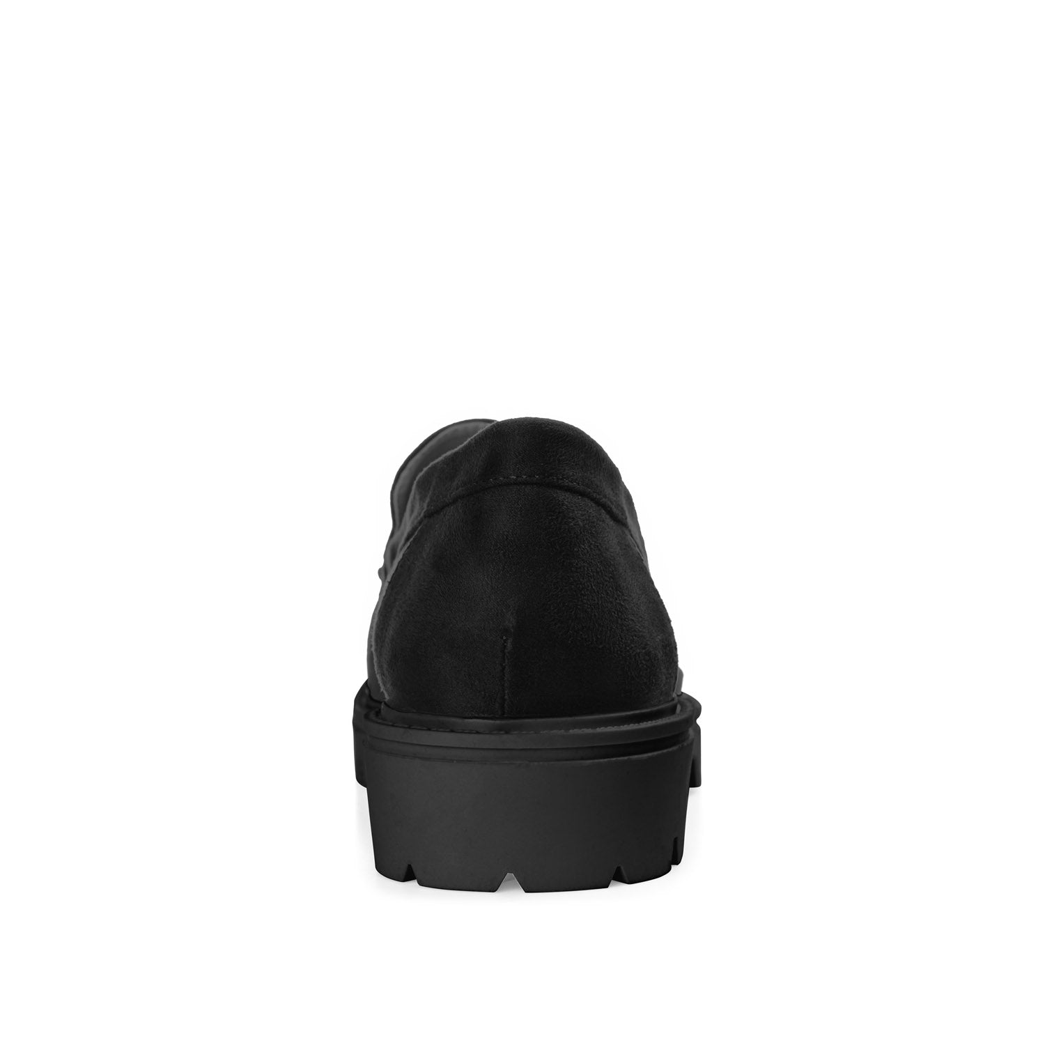 ERIKA FAUX SUEDE LOAFER FLAT IN WIDE - Black Faux Suede