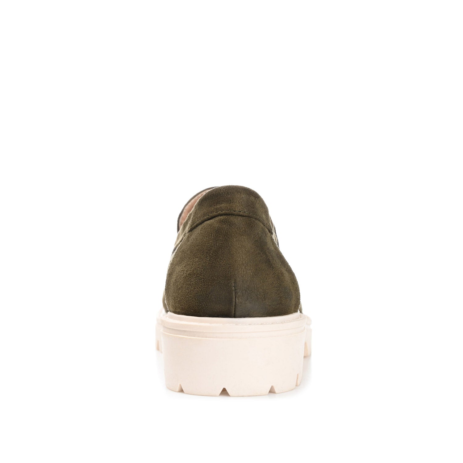 ERIKA FAUX SUEDE LOAFER FLAT IN WIDE - Olive Faux Suede
