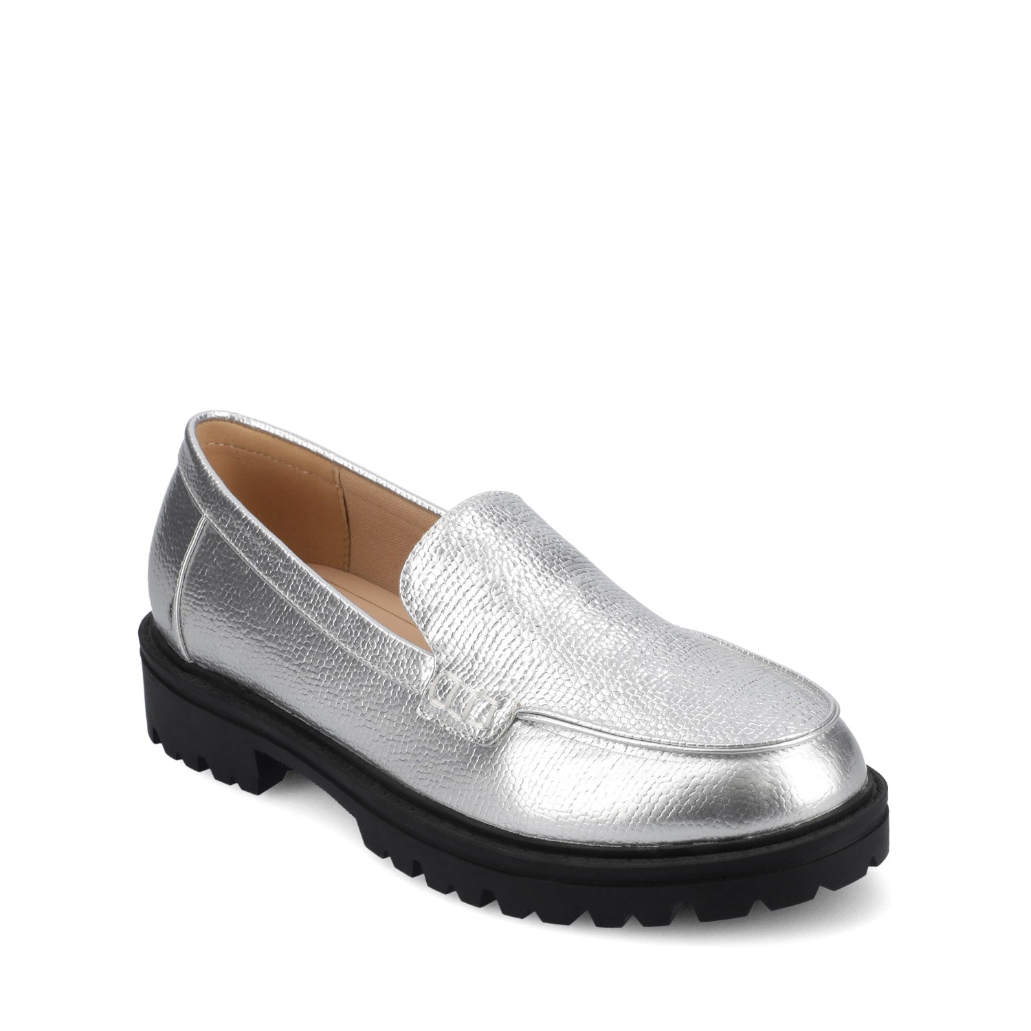 ERIKA SLIP ON LOAFER - Silver