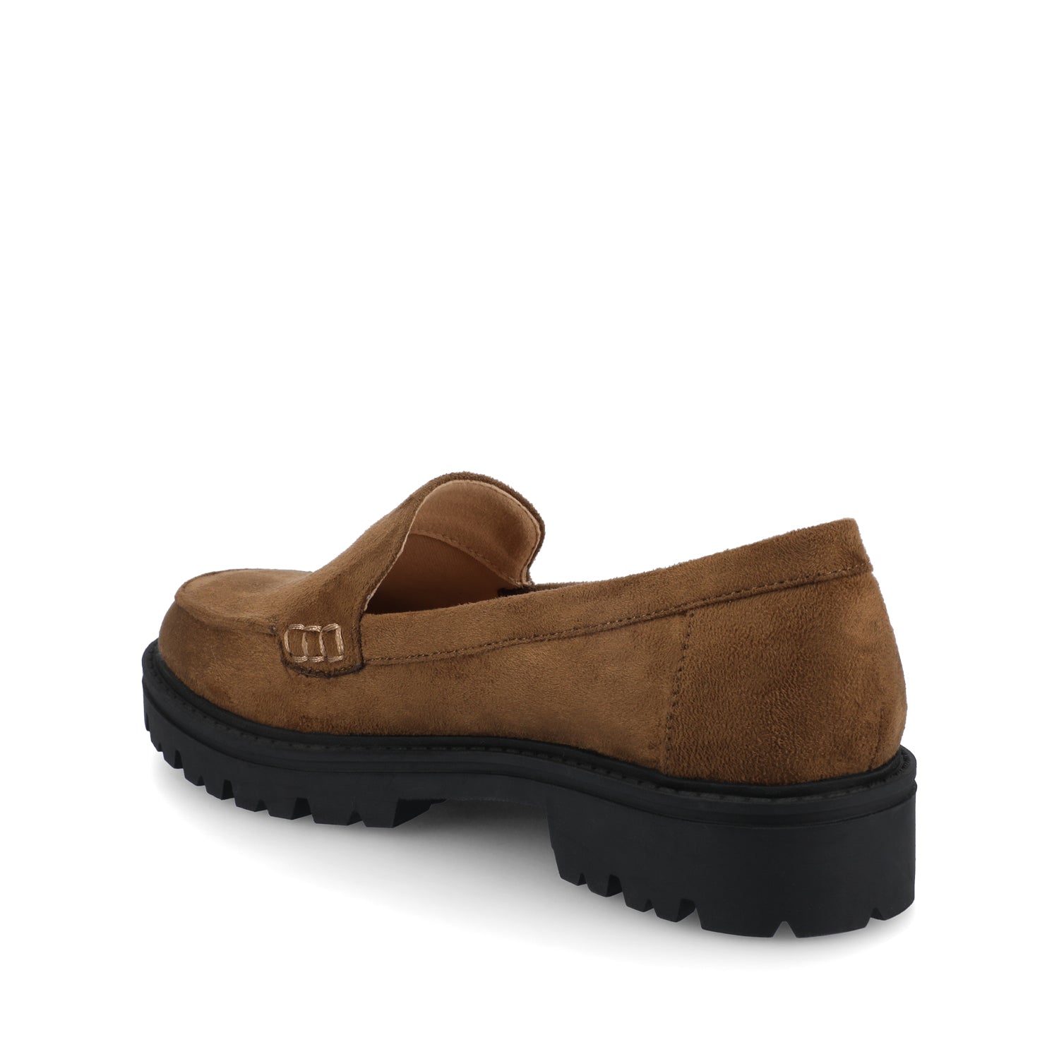ERIKA SLIP ON LOAFER IN WIDE - Chocolate Faux Suede