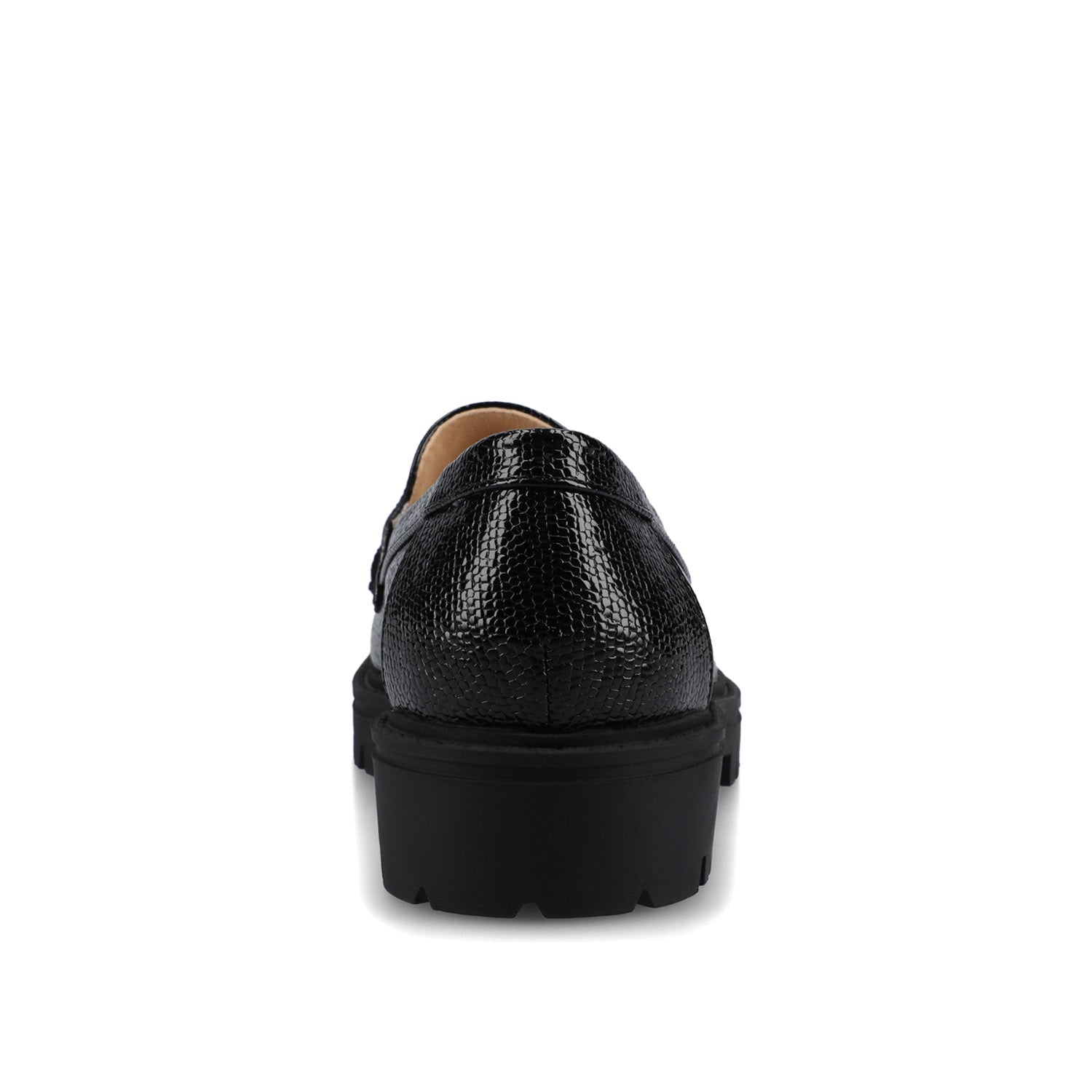 ERIKA SLIP ON LOAFER IN WIDE - Black Lizard