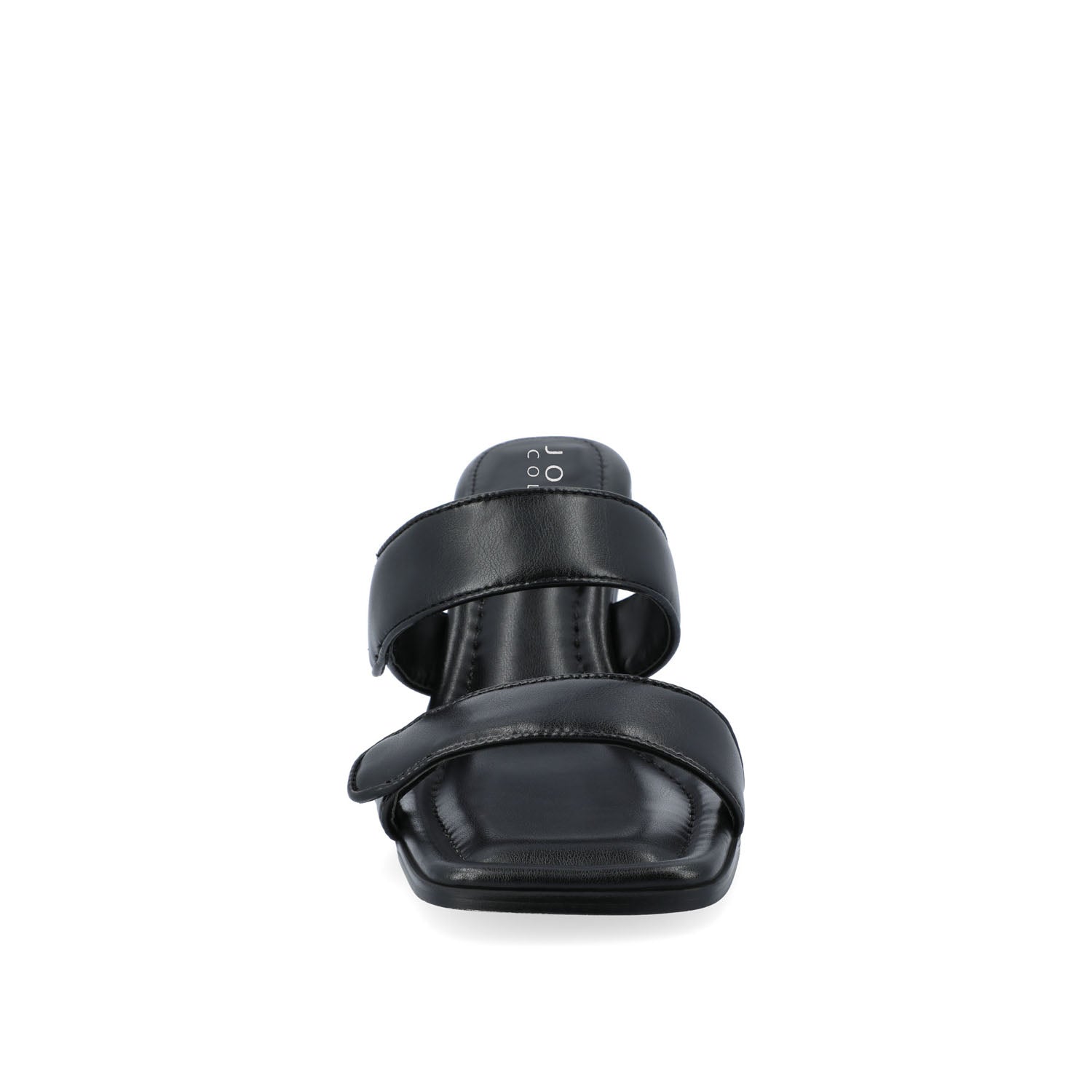 ESSEY HEELED DUAL STRAP SANDALS IN VEGAN LEATHER - Black