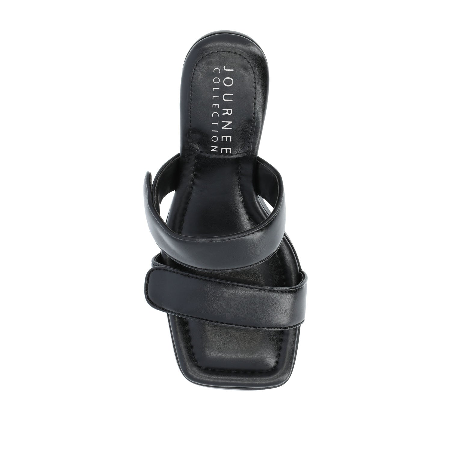 ESSEY HEELED DUAL STRAP SANDALS IN VEGAN LEATHER