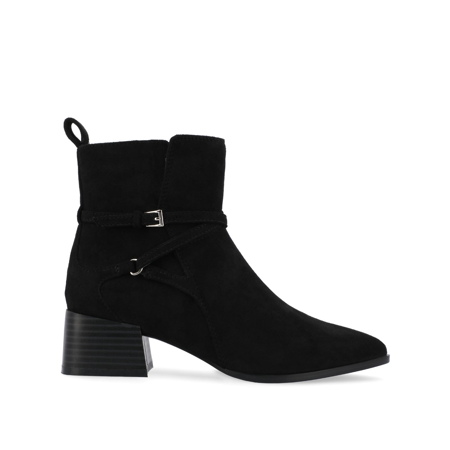 ESTELLE BLOCK HEELED BOOTIES IN VEGAN LEATHER