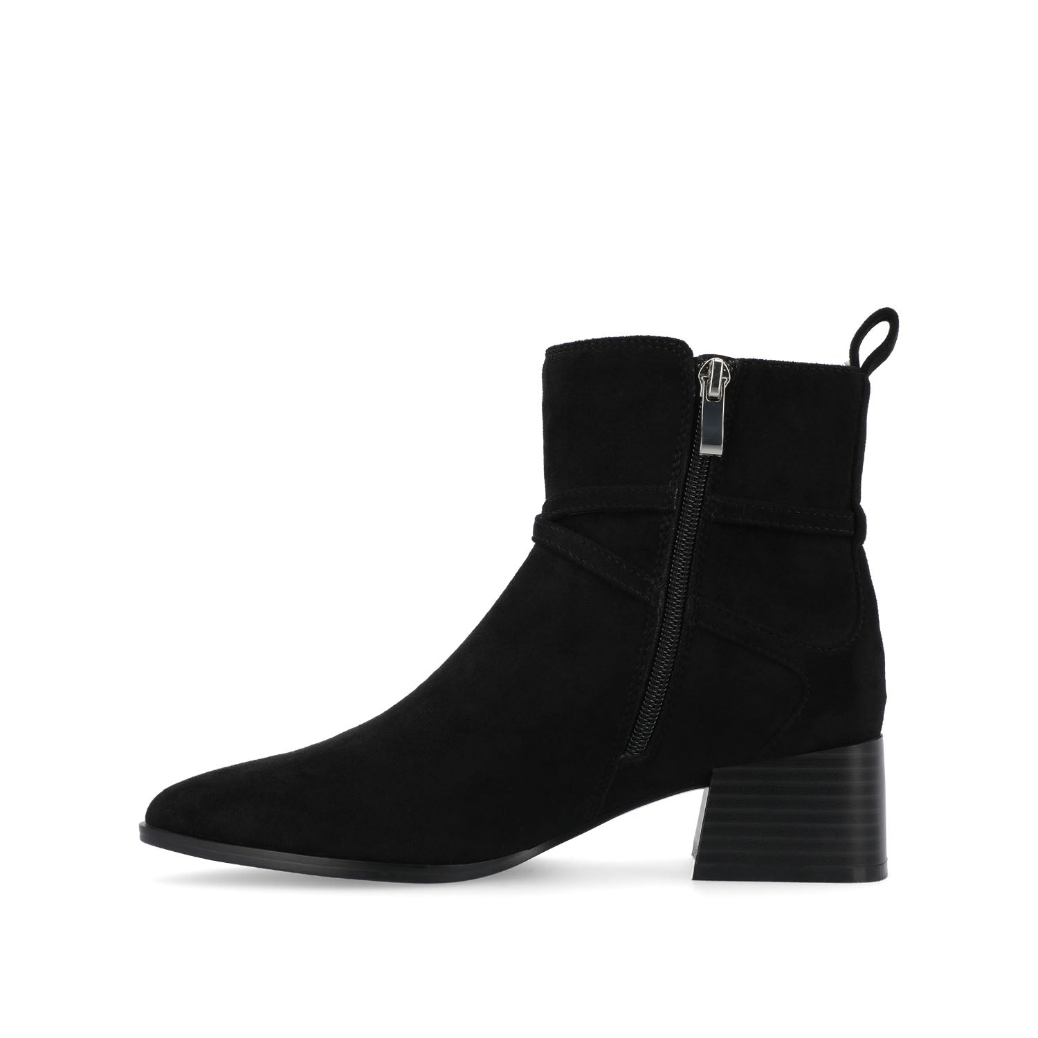 ESTELLE BLOCK HEELED BOOTIES IN VEGAN LEATHER