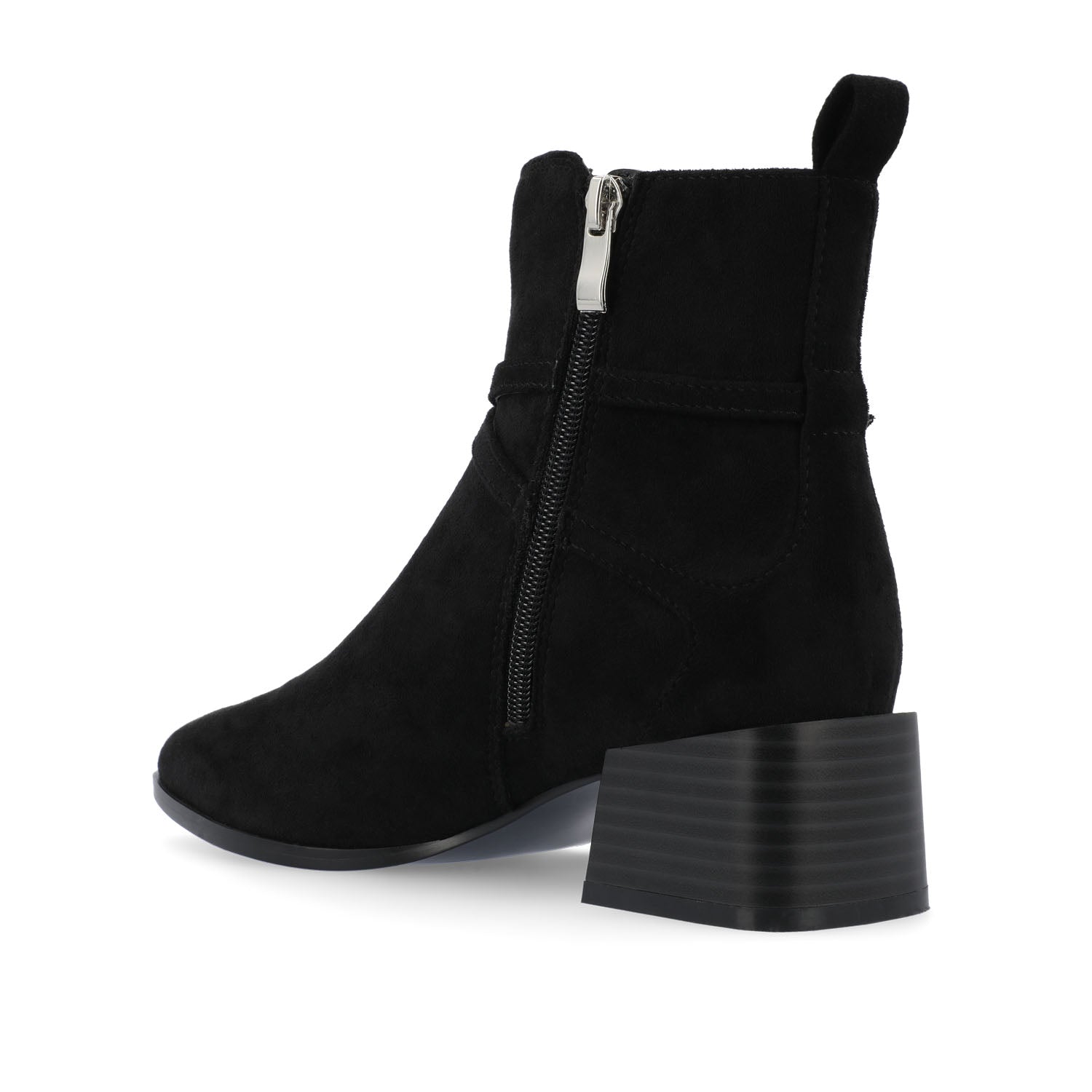 ESTELLE BLOCK HEELED BOOTIES IN VEGAN LEATHER