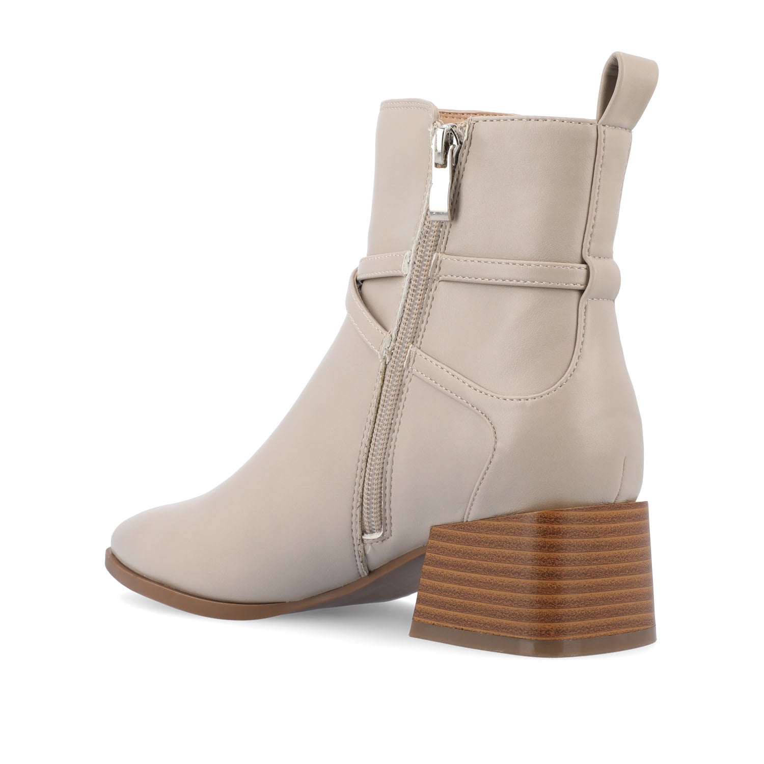 ESTELLE BLOCK HEELED BOOTIES IN VEGAN LEATHER