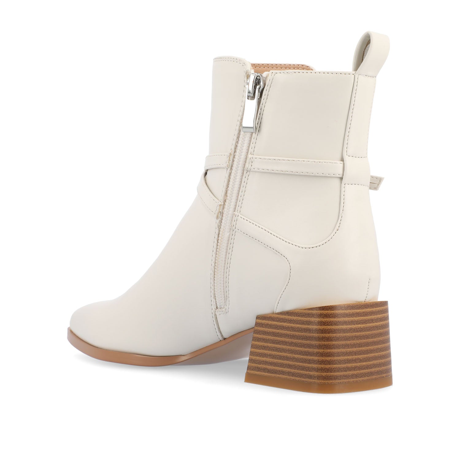 ESTELLE BLOCK HEELED BOOTIES IN WIDE - Off White