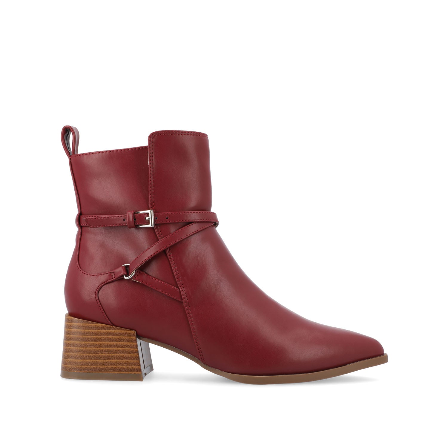 ESTELLE BLOCK HEELED BOOTIES IN VEGAN LEATHER