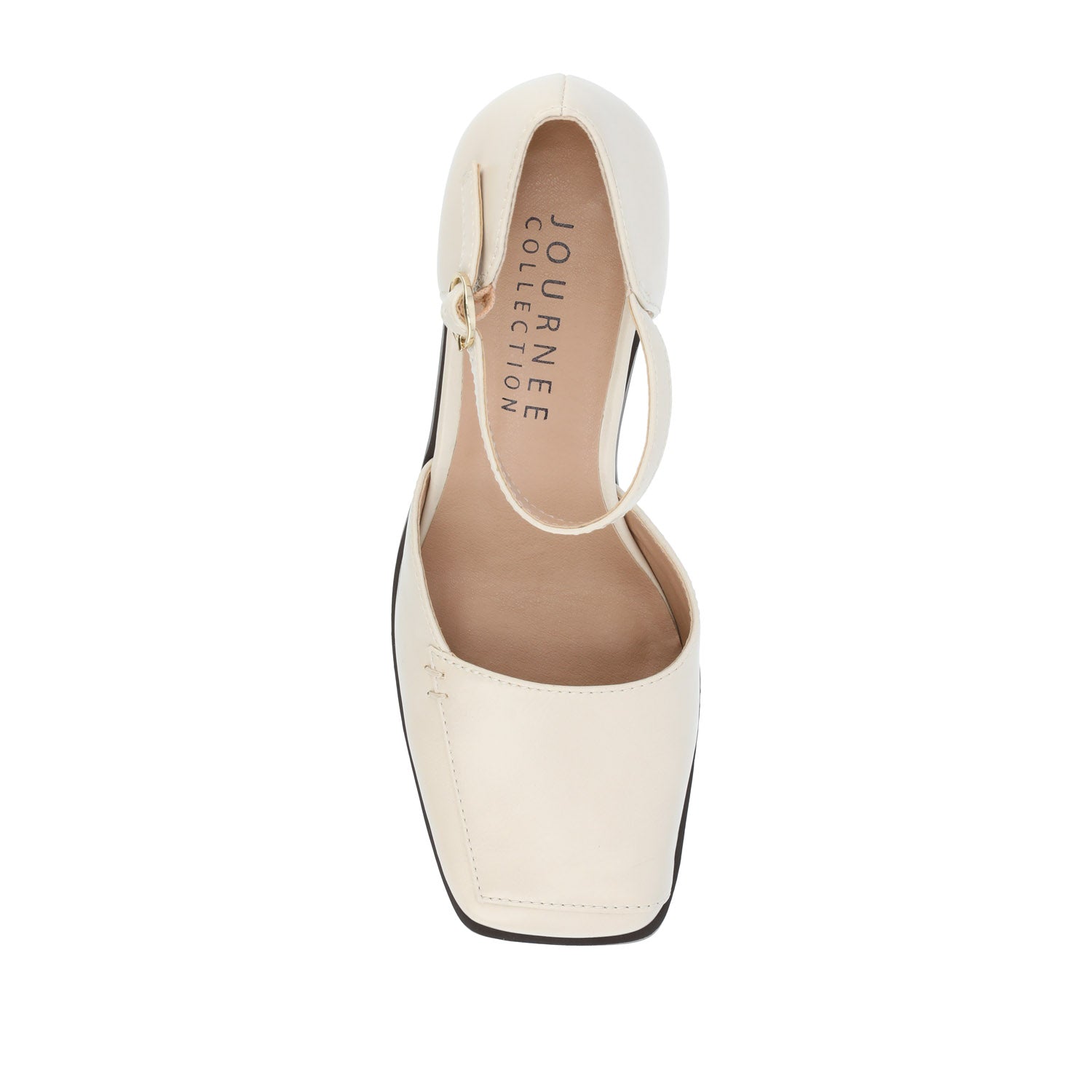 EVANGELINE D'ORSAY HEELS IN VEGAN LEATHER - Beige PU