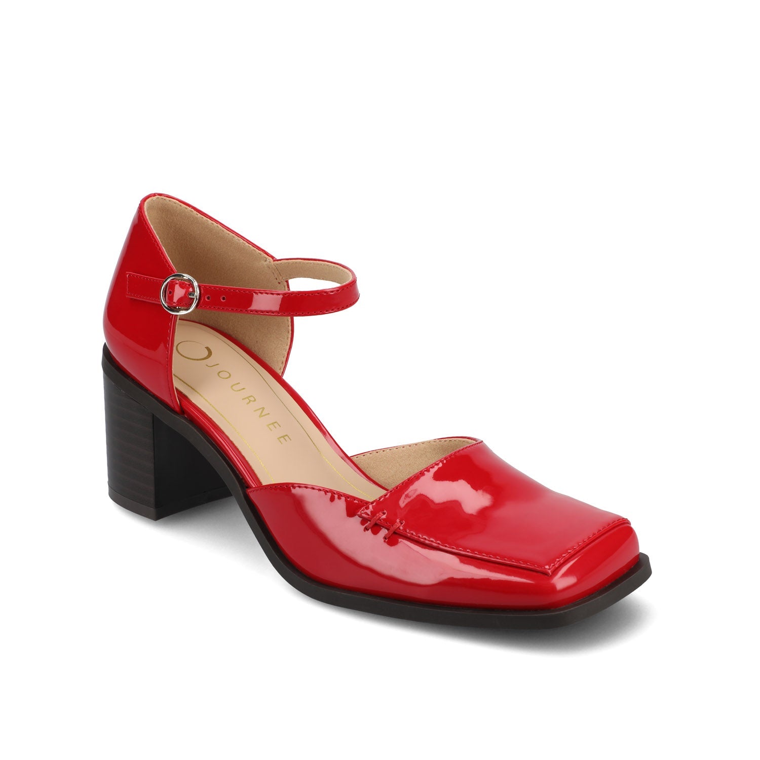 EVANGELINE PATENT HEELS IN WIDE - Patent Red