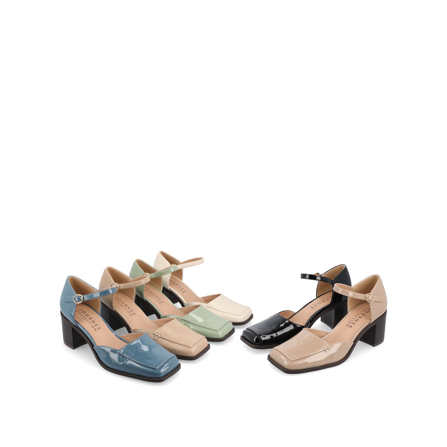 EVANGELINE PATENT HEELS IN WIDE - Patent Black