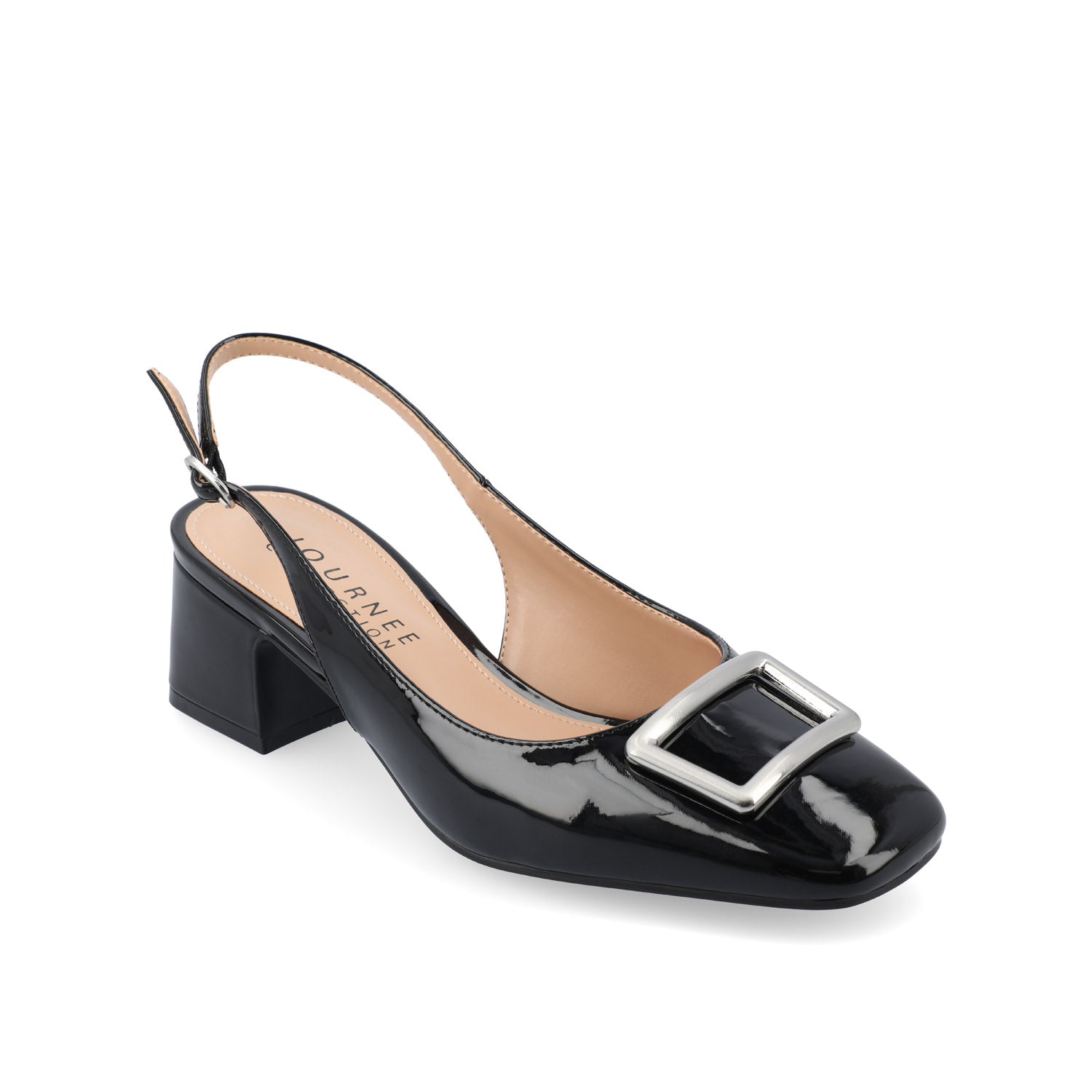 EVERLEE SLINGBACK PUMP HEELS IN VEGAN LEATHER