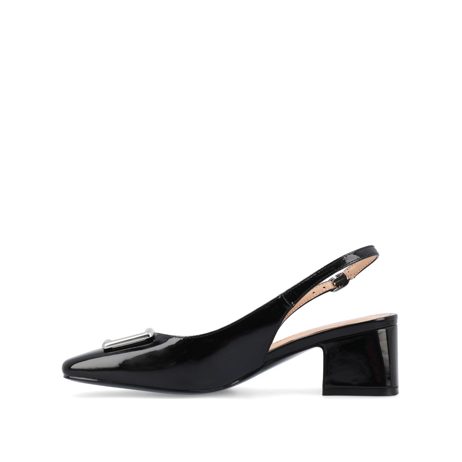 EVERLEE SLINGBACK PUMP HEELS IN VEGAN LEATHER - Black