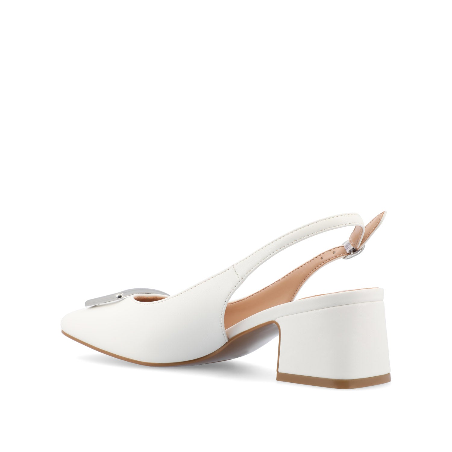 EVERLEE SLINGBACK PUMP HEELS IN VEGAN LEATHER