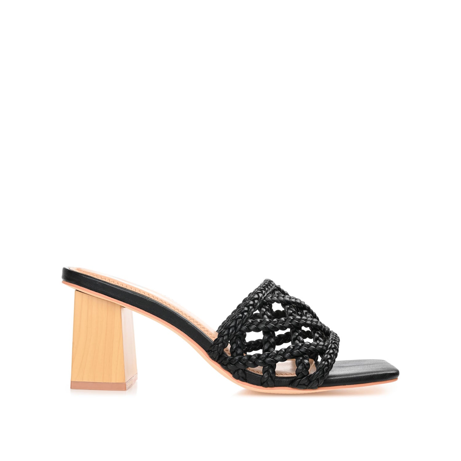 EVVIE HEELED SANDALS IN VEGAN LEATHER - Black