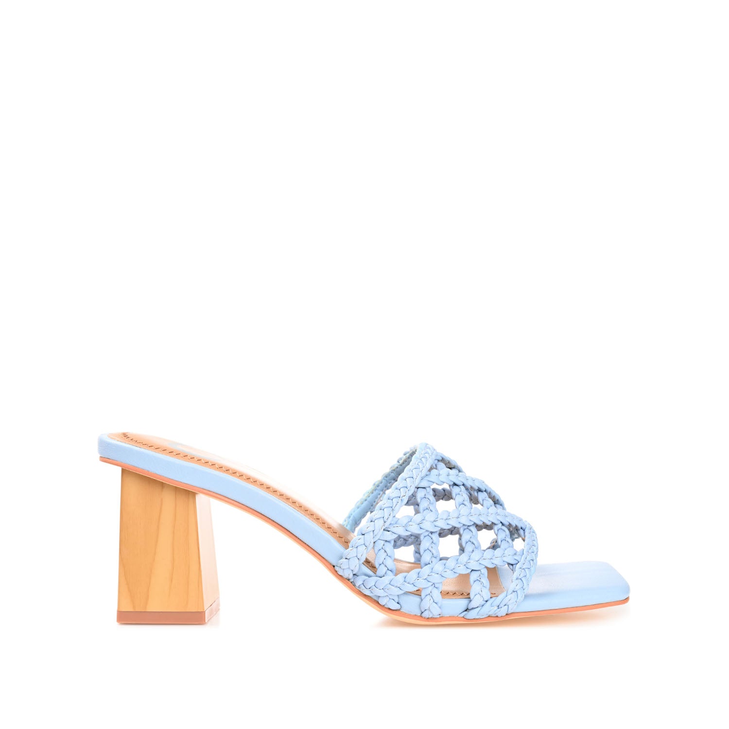 EVVIE HEELED SANDALS IN VEGAN LEATHER