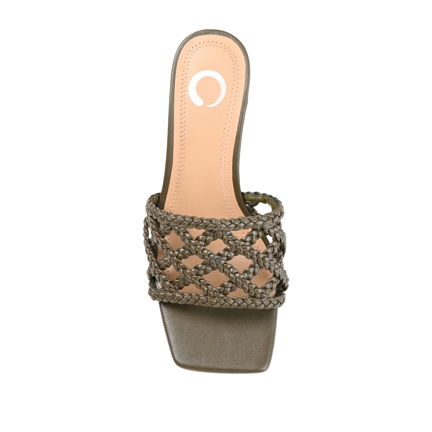 EVVIE HEELED SANDALS IN VEGAN LEATHER - Olive