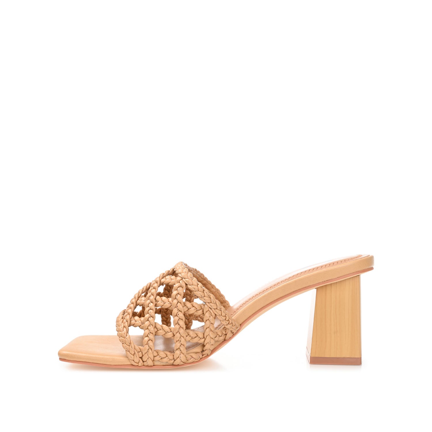 EVVIE HEELED SANDALS IN VEGAN LEATHER