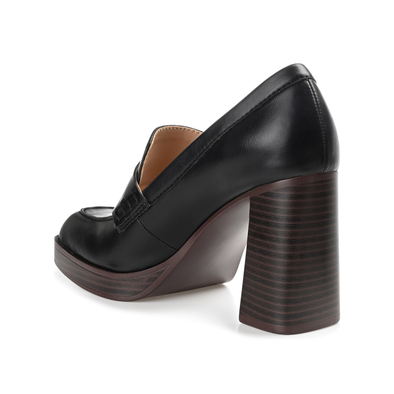 EZZEY BLOCK HEEL LOAFERS IN WIDE - Black