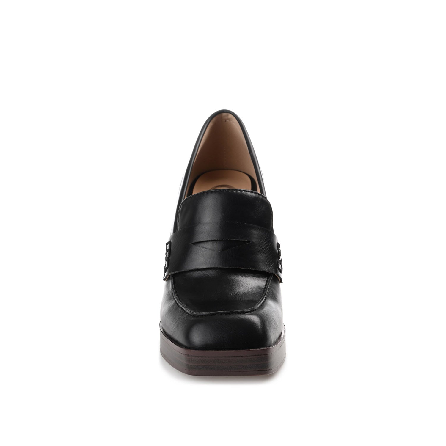 EZZEY BLOCK HEEL LOAFERS IN WIDE - Black